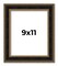 Photo Size Ornate Brown Picture Frame - UV Acrylic, Foam Board Backing, Hanging Hardware